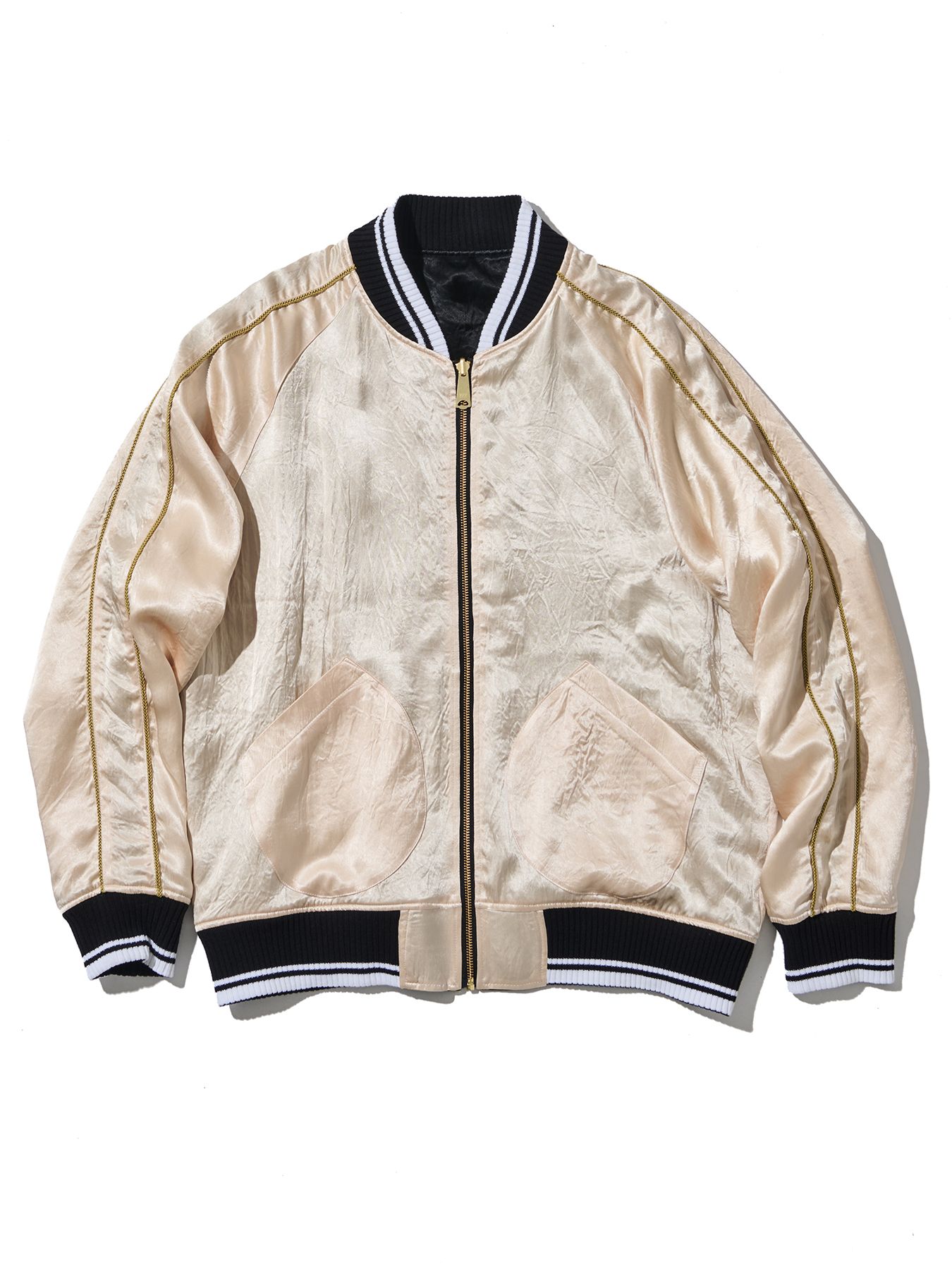 【予約品 10月9日(木) 締切】muta Souvenir Jacket / リバーシブル スーヴェニアジャケット / ブラック【Acanthus × muta MARINE】