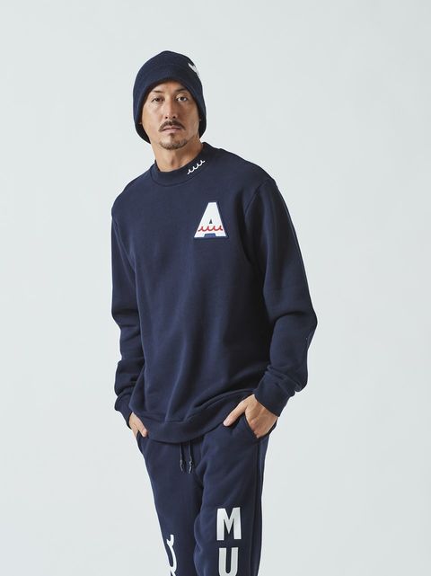 muta Mockneck Sweatshirt / スウェット / ネイビー 【Acanthus×muta】