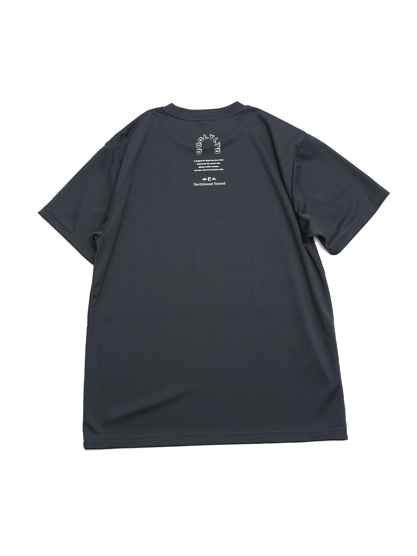 DRY TEE / ロゴプリント ドライメッシュTシャツ / ブラック【QUOLT】