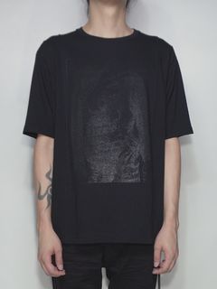 コラボ30/- ナチュラルソフト天竺『 FxxK THE WORLD』ワイド Tシャツ（オーバーサイズ） - BLACK