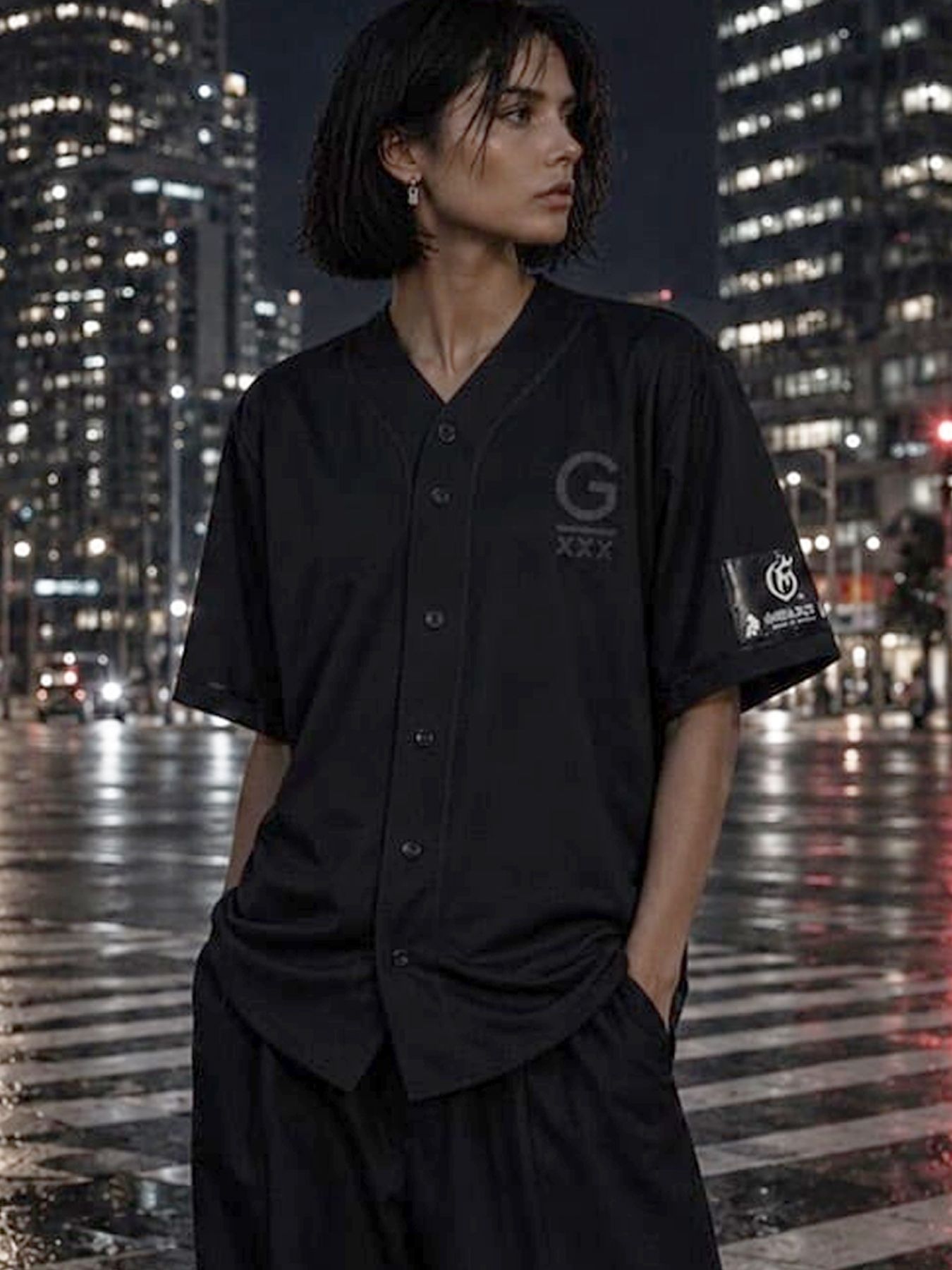 【予約品 6月21日(日) 締切】2026 ANGEL'S WINGS BASE BALL SHIRTS / ブラック×ブラック
