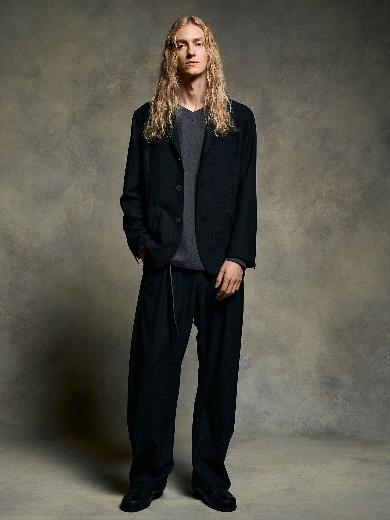 【予約品 9月23日(火) 締切】W-ring long belt / Wリング ロングベルト / ブラック