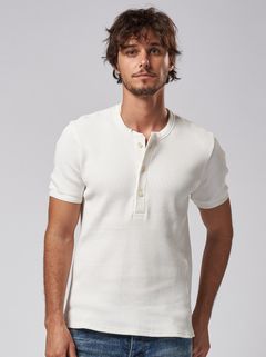 《予約品》 waffle henley / Tシャツ / ホワイト