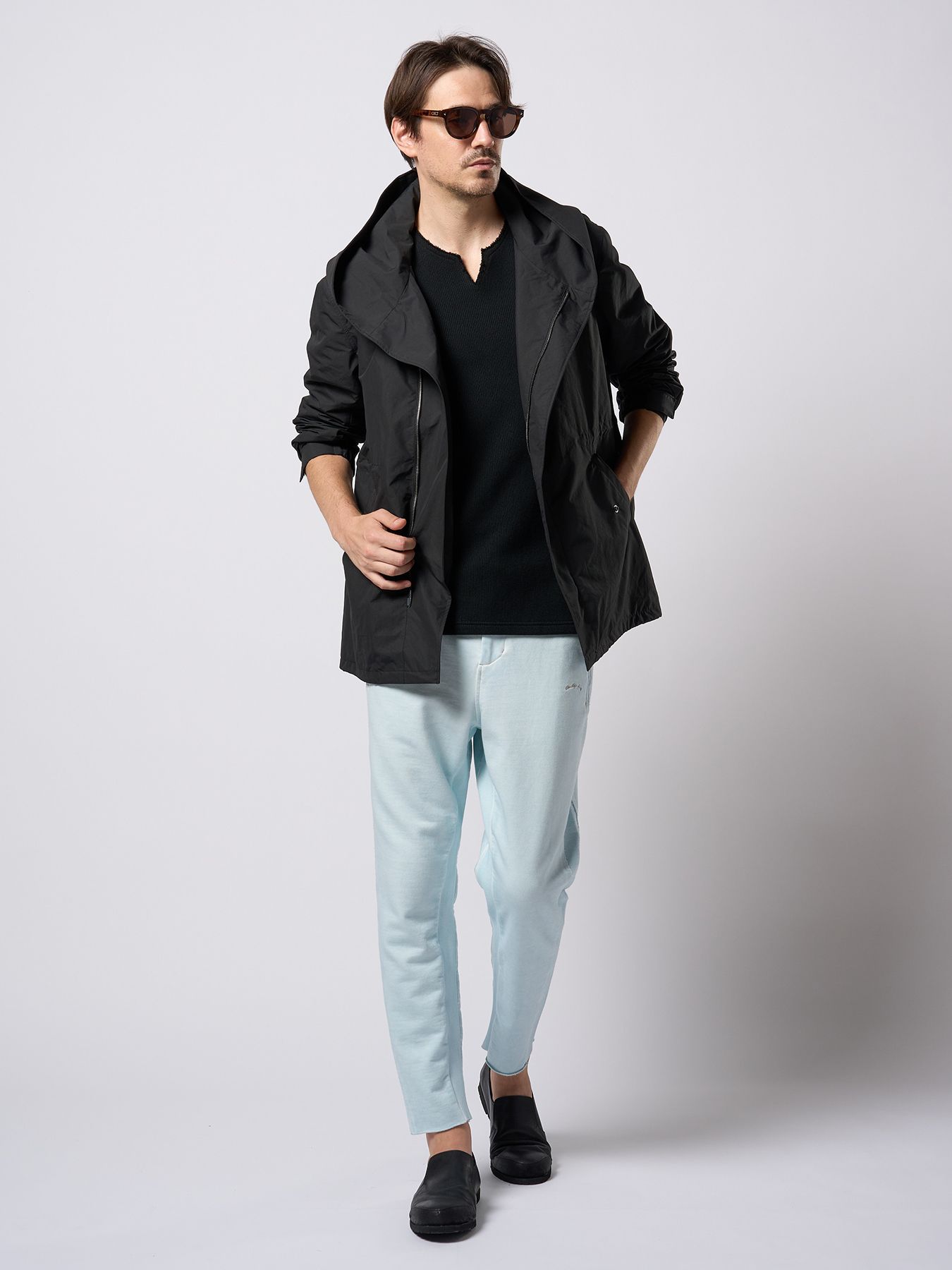 【予約品 9月23日(火) 締切】combination slip-on shoes / コンビネーション スリッポンシューズ / ブラック