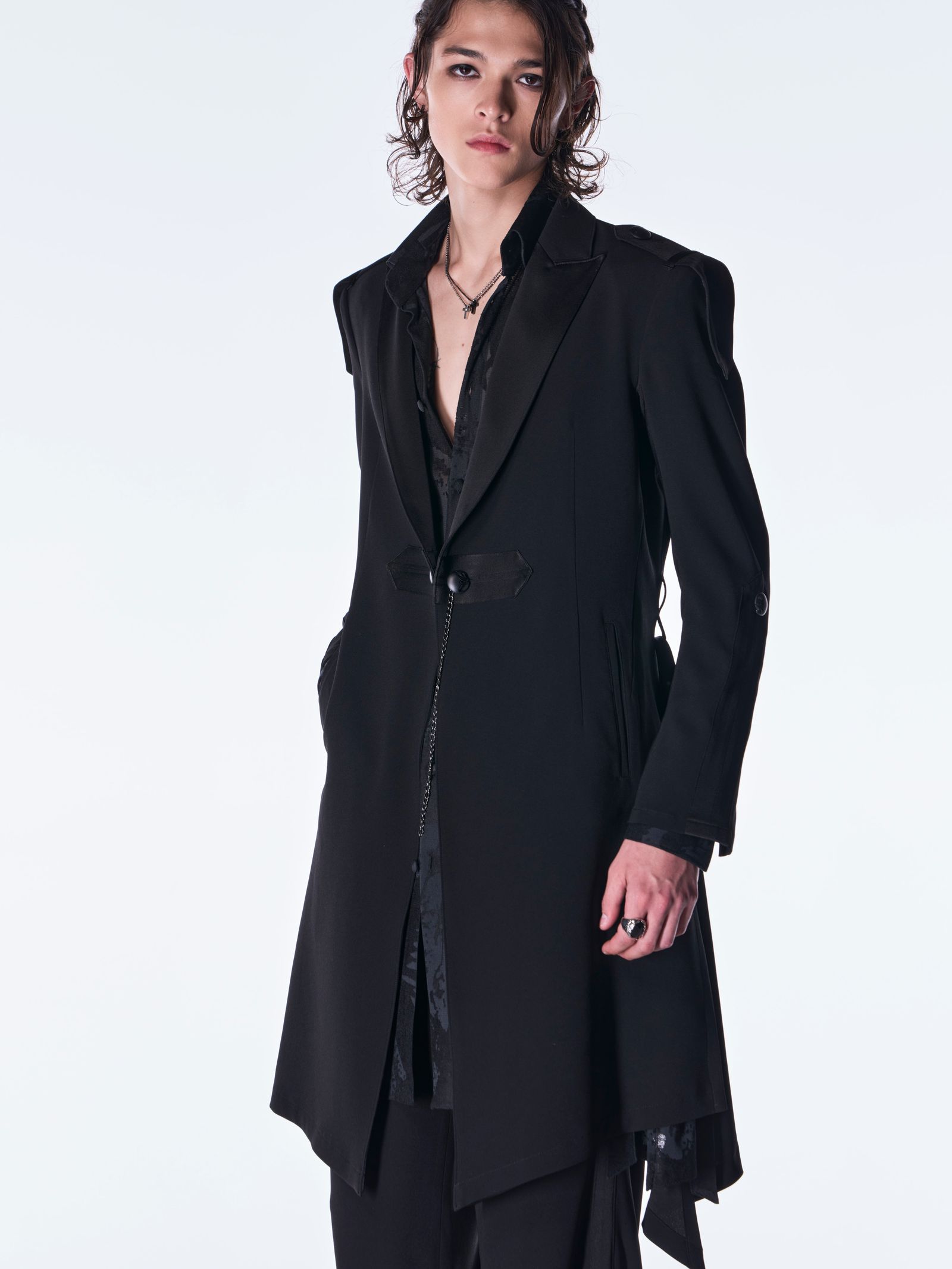 【予約品 6月29日(月) 締切】Back Satin Goth Jacket Ⅱ / ゴスジャケットII / ブラック