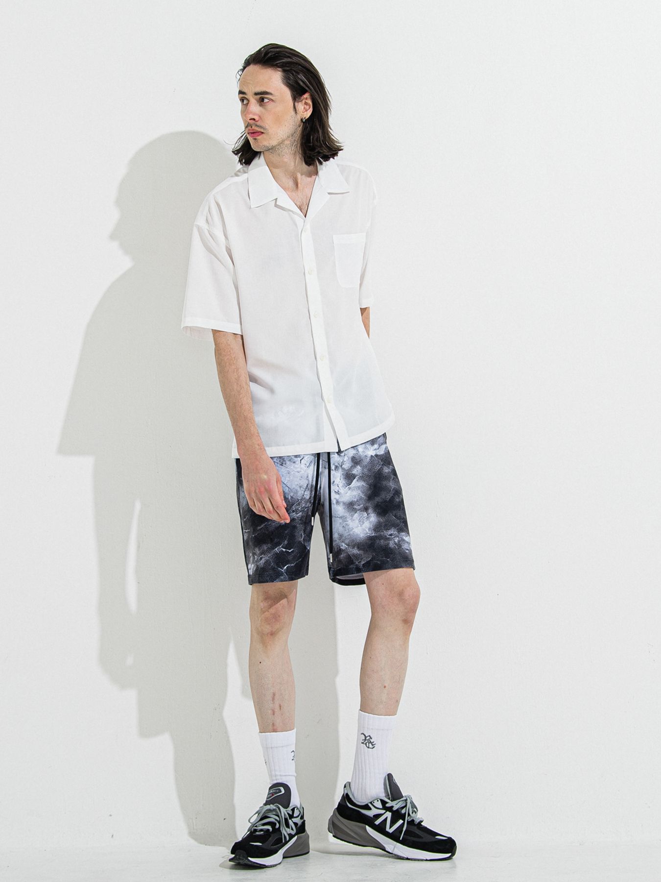 【予約品 】RASH SHORTS / ラッシュガード ショーツ / マーブルブラック