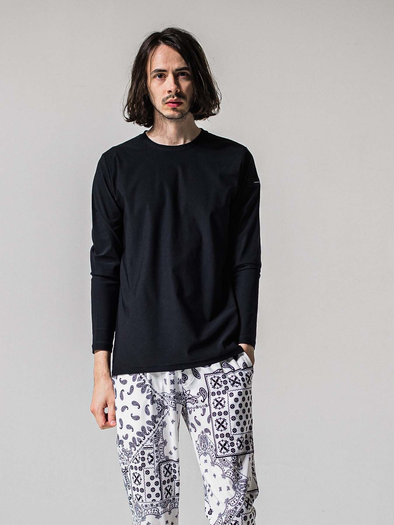 【予約品 11月16日(日) 締切】NYLON LONGSLEEVE TEE / ナイロン ロングスリーブTシャツ / ブラック