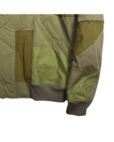 【予約品 3月9日(月) 18:00 締切】PATCHWORK N-2B / パッチワーク N2Bフライトジャケット  スワロフスキークロスガン/ カーキ