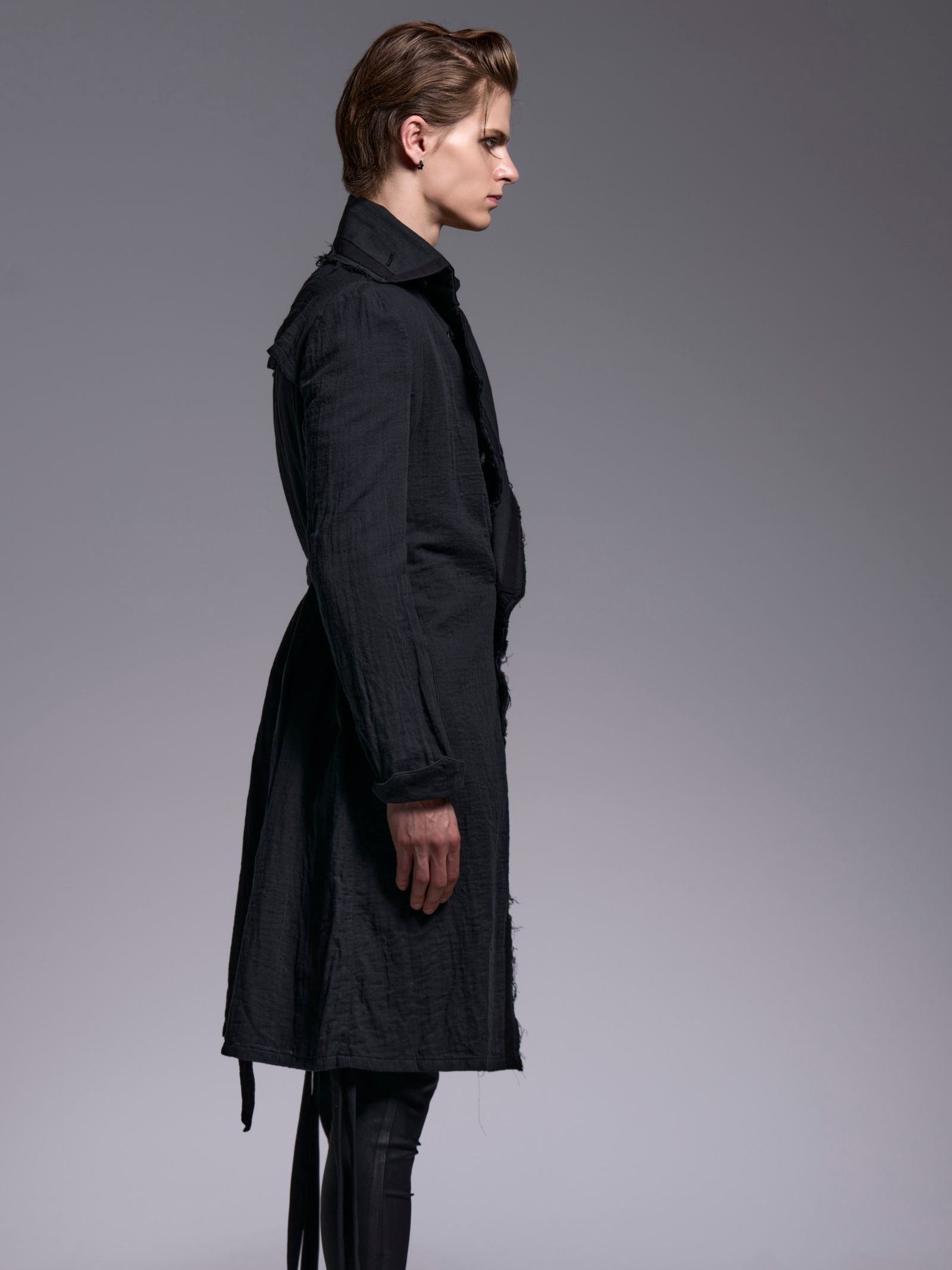 【予約品 1月4日(日) 締切】Gaze Napoleon Coat / ガーゼナポレオンコート / ブラック