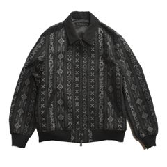 《予約品3月27日 23時55分締め》 JACQUARD BLO / ブルゾン / ブラック  【roarguns 】8月中入荷予定
