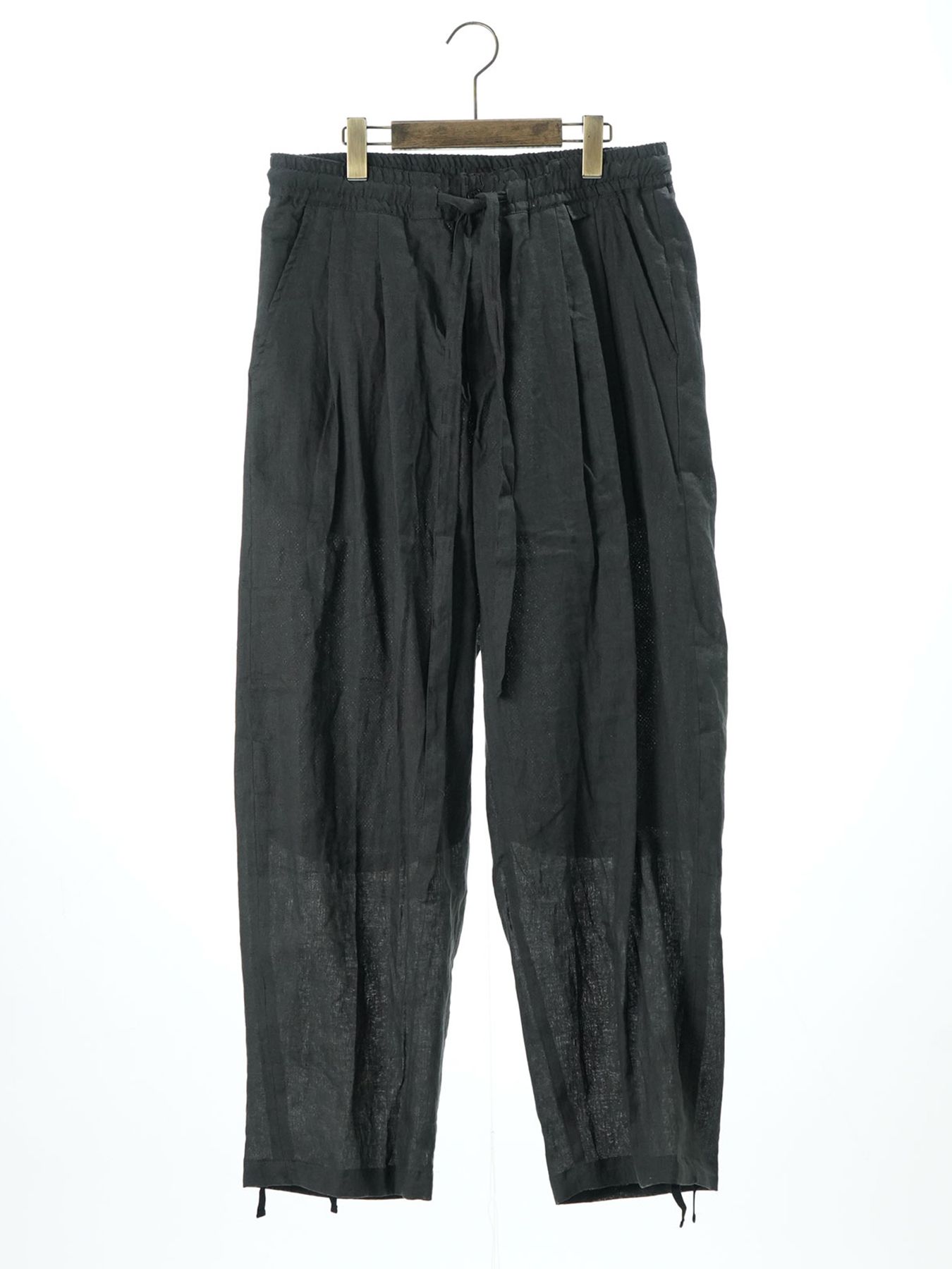 【予約品 11月23日(日) 締切】LINENTROUSERS / リネン2タックスラックス / CHARCOAL