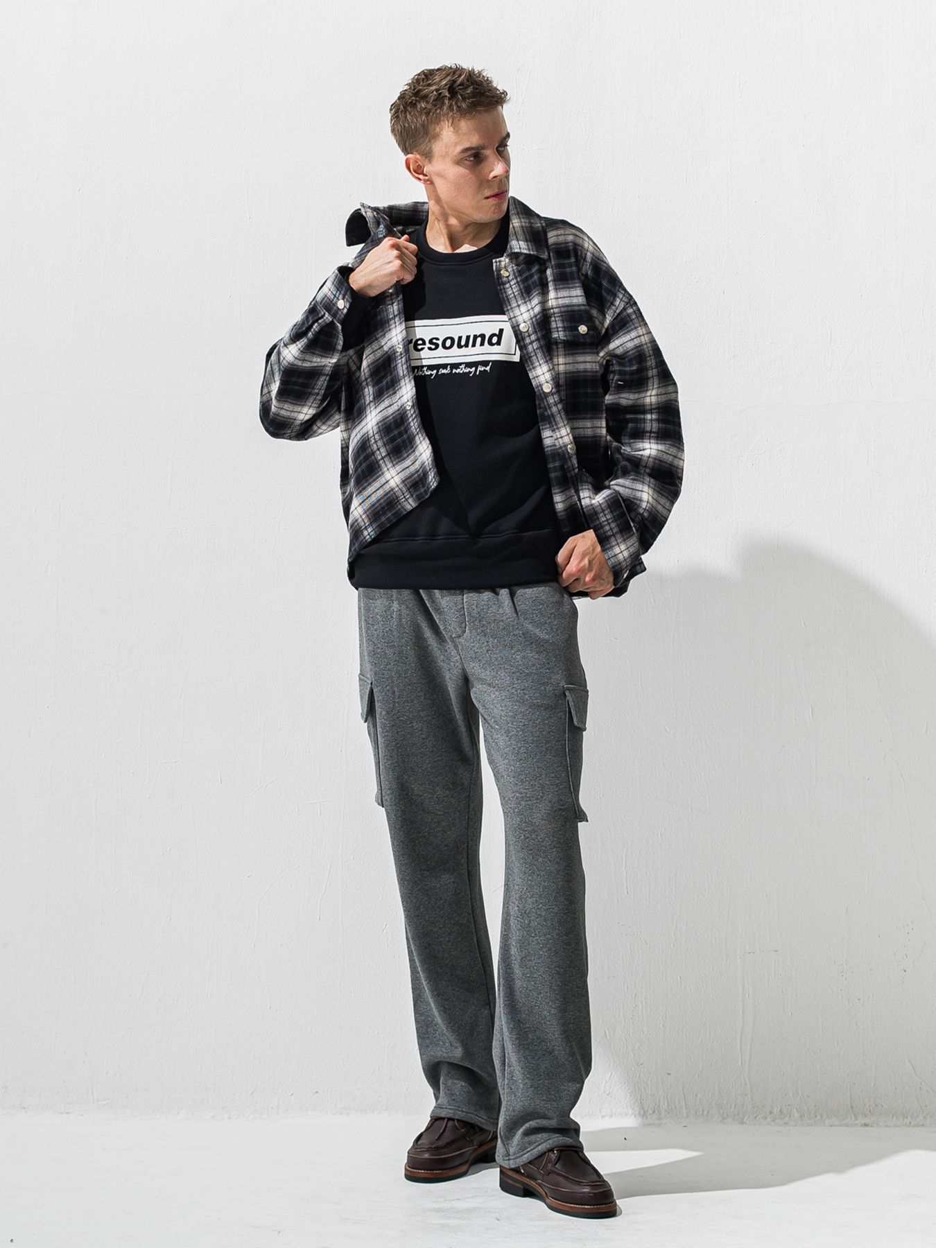 【予約品 9月6日(日) 締切】OLD SLUB CHECK JK / ヴィンテージ ネルジャケット / ブラック