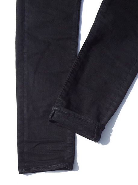 ATHLETE SLIM BOLT / ボルト ストレッチ スリム デニムパンツ / ブラック