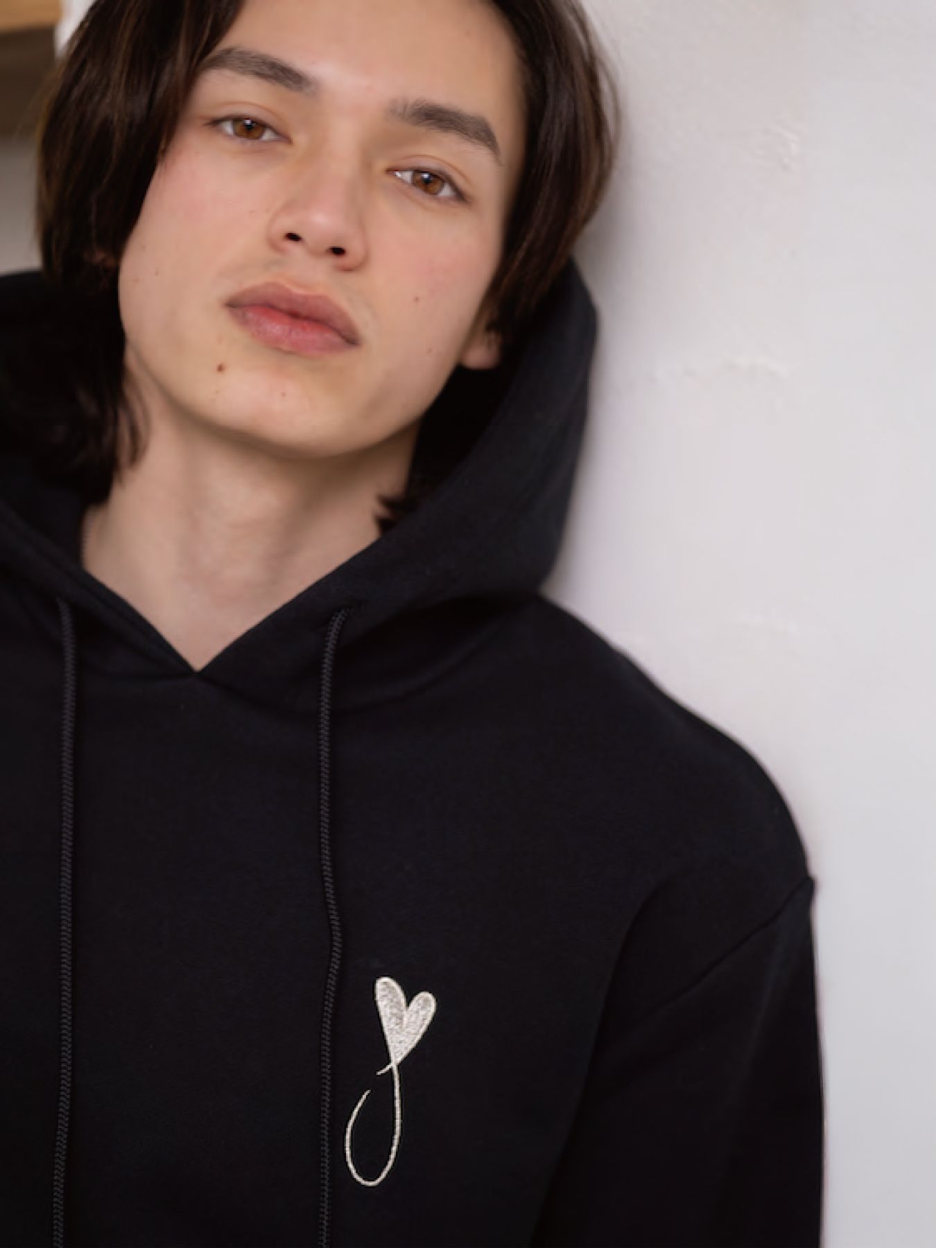 Tiphanie Big Hoodie ブラック×シルバー  メゾンオノレ ・パリ