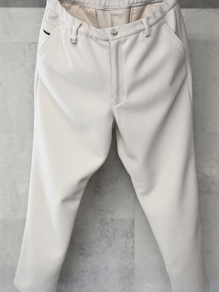 《予約品》 PAT WIDE EASY PANTS  / イージースラックス / オフホワイト・メルトン