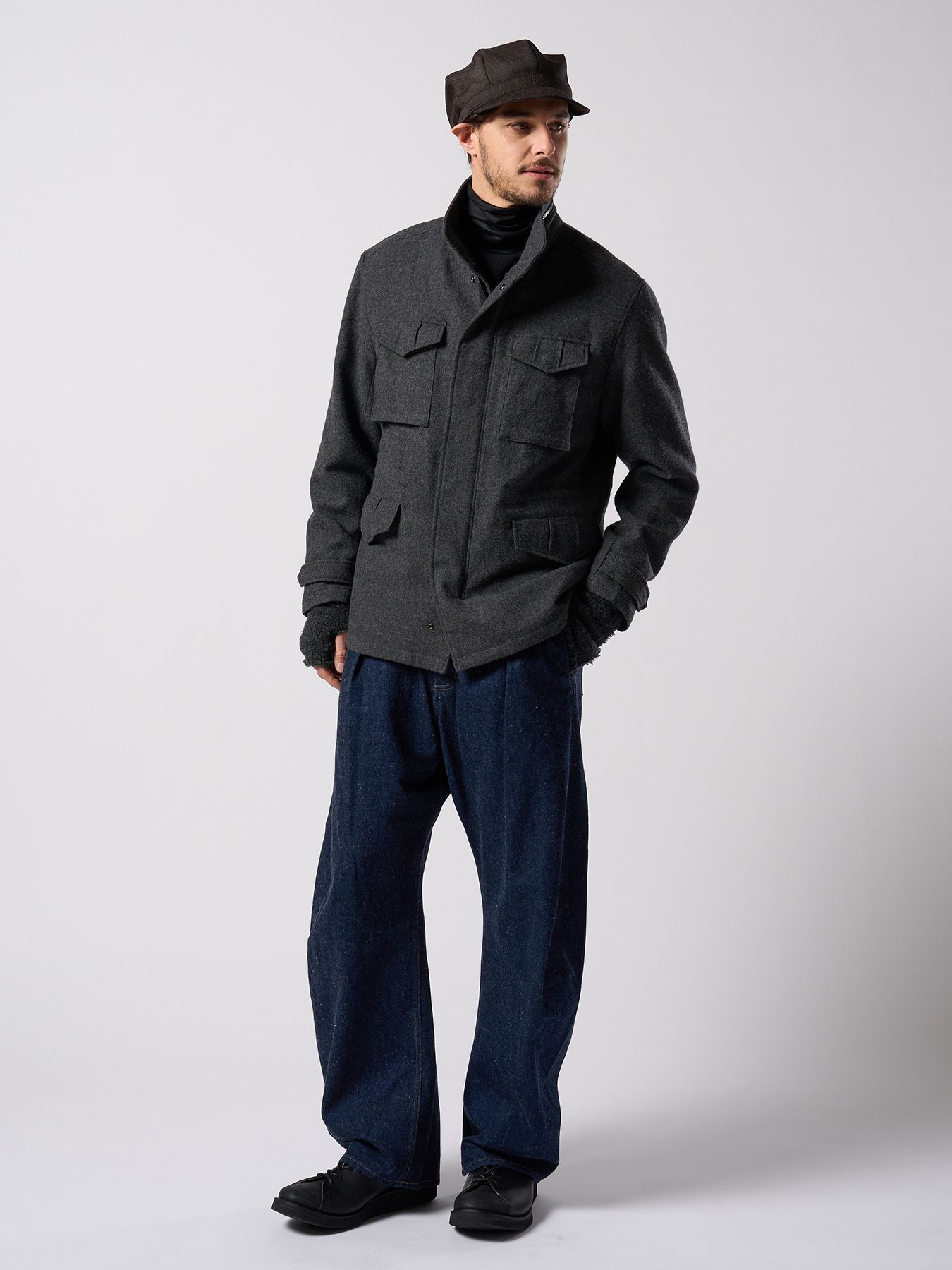 【予約品 4月19日(日) 18時締切】venetian stripe engineer cap / ヴェネツィアン ストライプ エンジニアキャップ / ダークブラウン