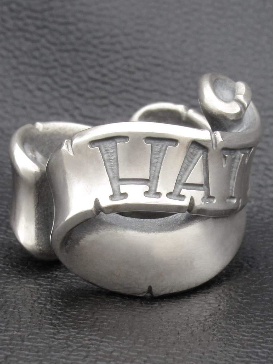 【受注生産品】 Flap Ribbon Ear Cuff / HATE / フラップリボンイヤーカフ ヘイト
