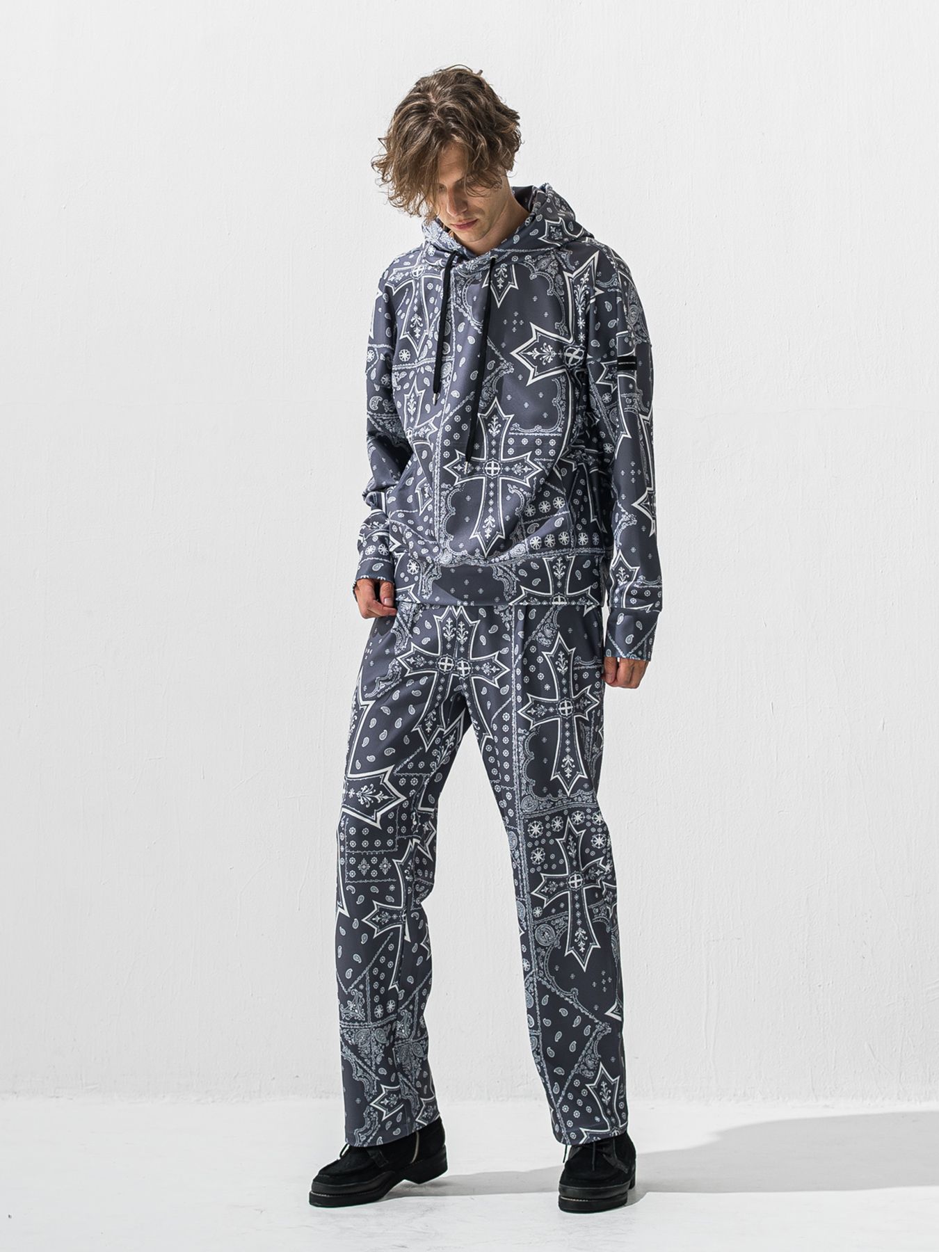 【予約品 9月6日(日) 締切】OVER HOODIE / トリコット オーバーパーカー / クロスグレー