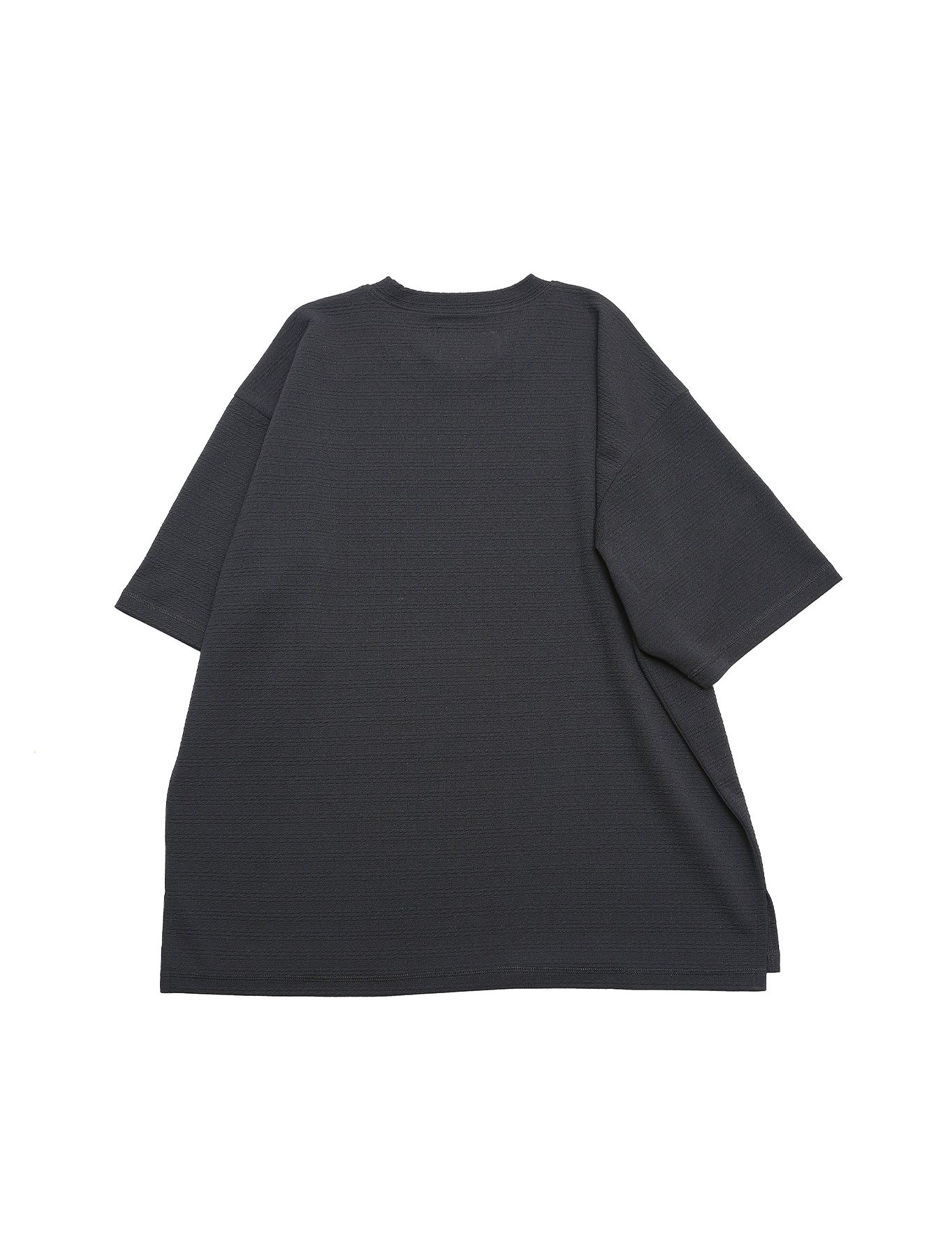 KNIT-BORDER CUTSEW / ニットボーダーカットソー / ブラック【QUOLT】