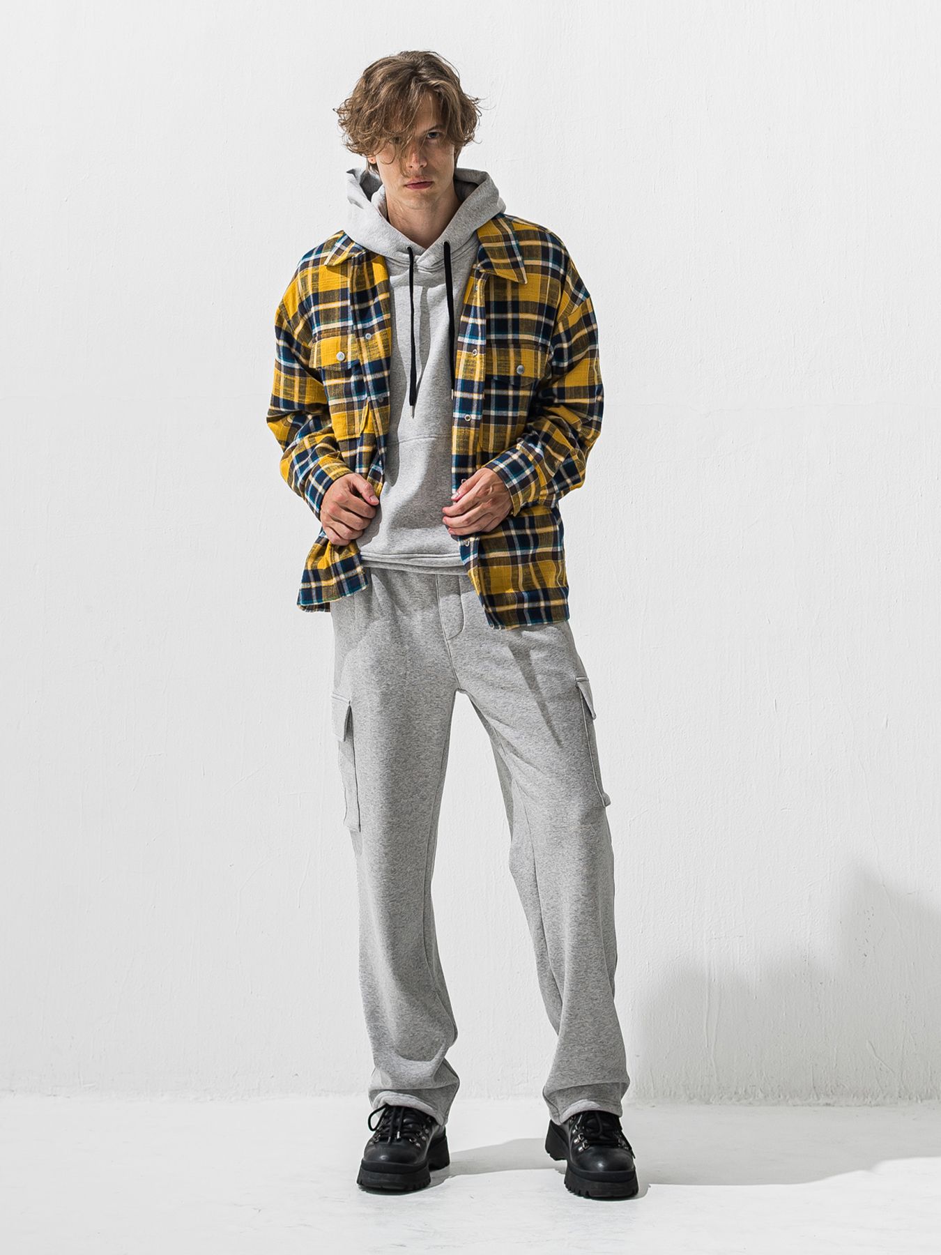 【予約品 9月6日(日) 締切】OLD SLUB CHECK JK / ヴィンテージ ネルジャケット / イエロー