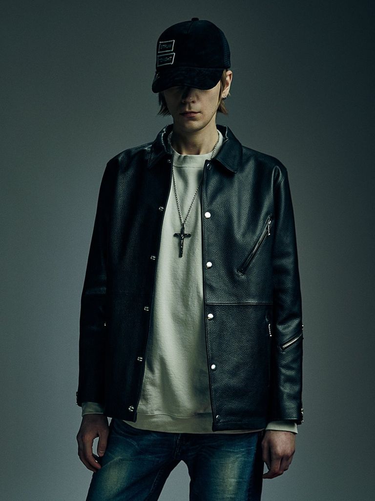 STRUM - Chrome Tanned Emboss Shrinked Steerhide Coach Jacket STRUM - Chrome Tanned Emboss Shrinked Steerhide Coach Jacket