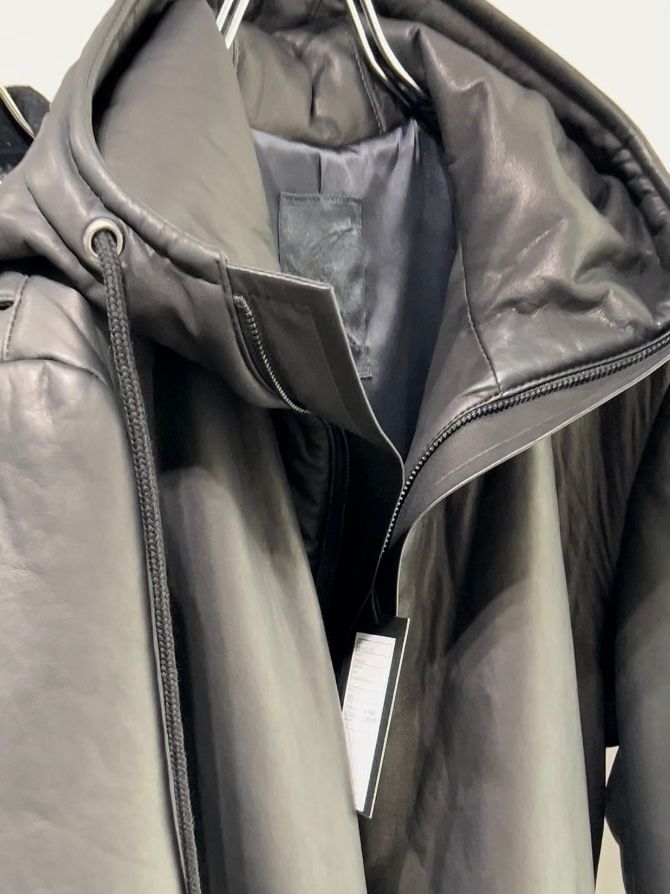 《予約品》 DeerBondingLeather ModsCoat / 鹿革ボンディングモッズコート / ブラック