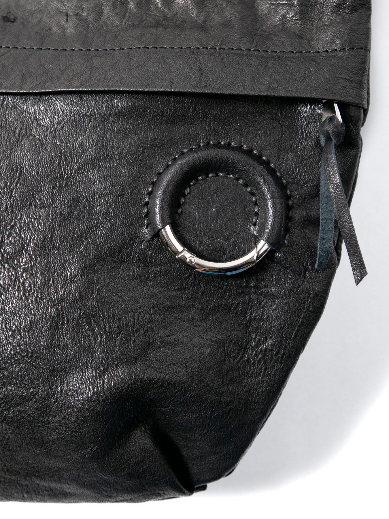 【予約品 4月6日(月) 締切】Pit Vegetable Full Tanned Shrunken Horsehide Banana Bag / フルタンニン ピット鞣し シュリンク ホース ハイド バナナ バッグ / SHAFTER / ブラック