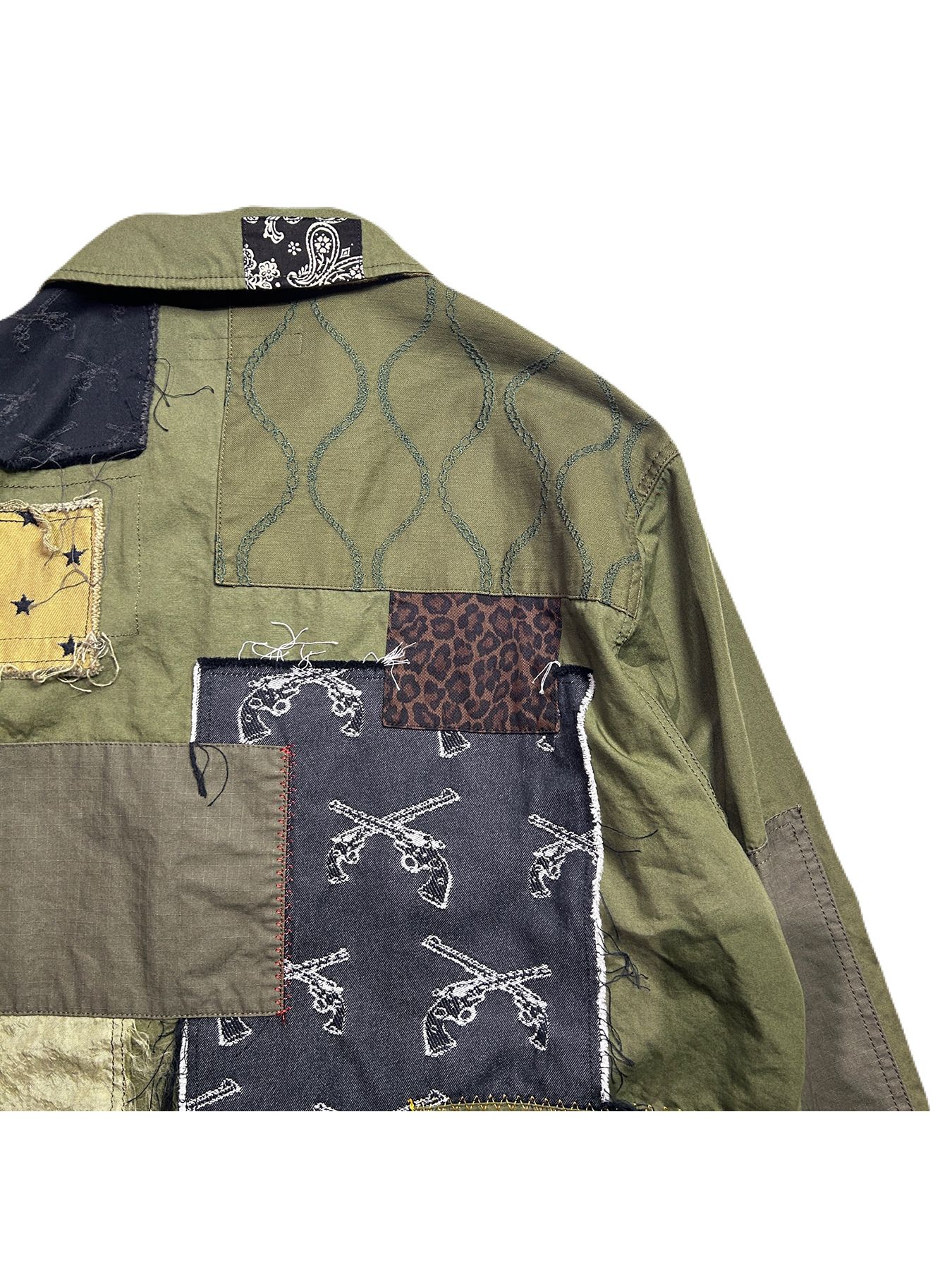 【予約品 8月10日(日) 締切 】PATCH WORK JACKET / パッチワーク ジャケット / カーキ