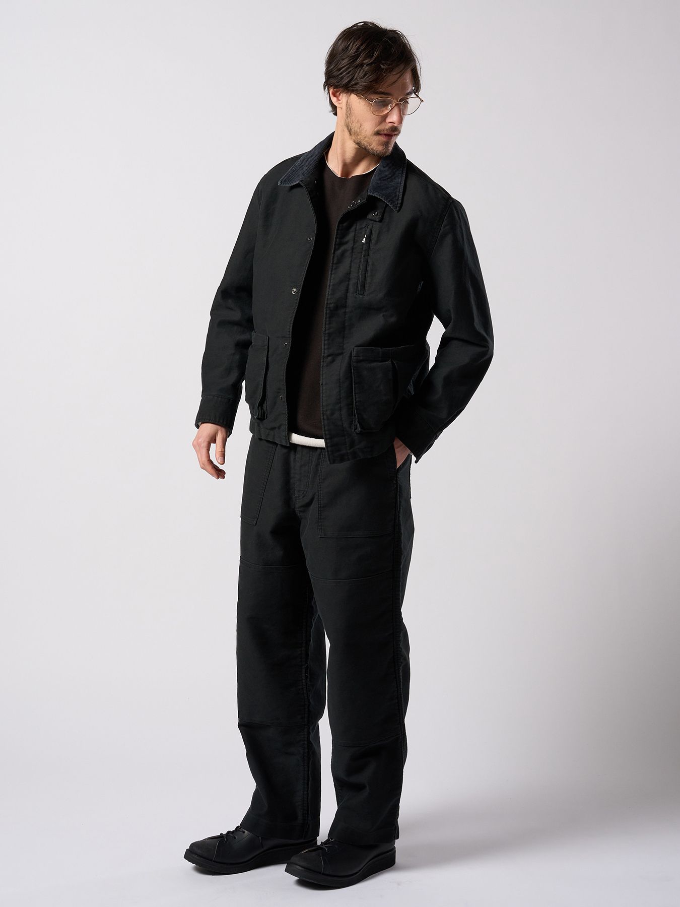 【予約品 4月19日(日) 18時締切】heavy moleskin work pants / ヘビーモールスキン ワークパンツ / ブラック