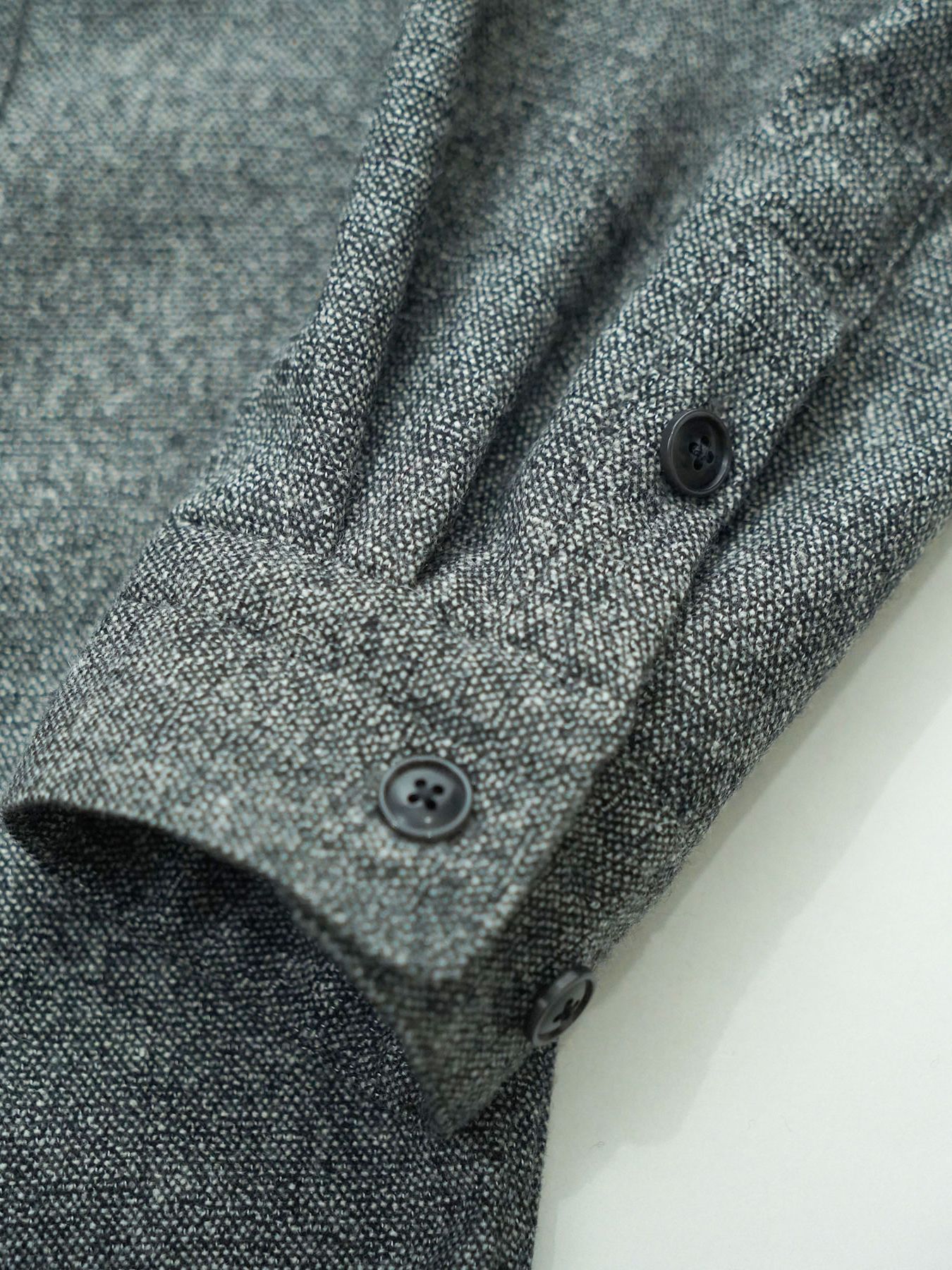 Woolaround / オーバーシャツ / 杢グレーホワイト