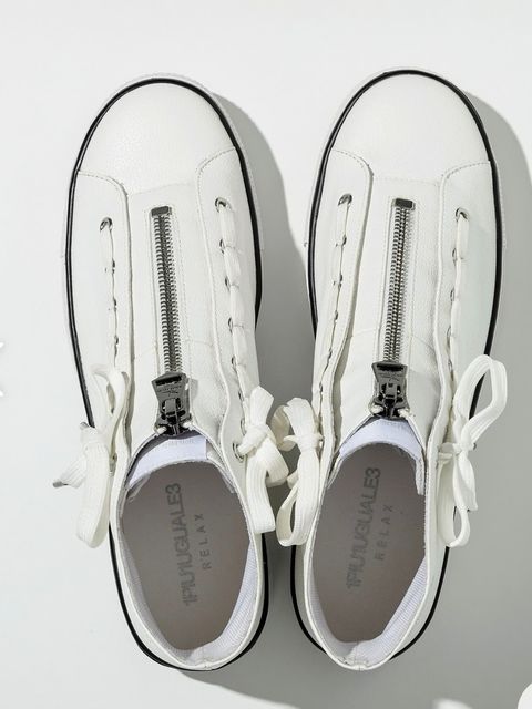 LUXURIOUS ZIP ハイカットスニーカーホワイト 【1PIU1UGUALE3 RELAX】