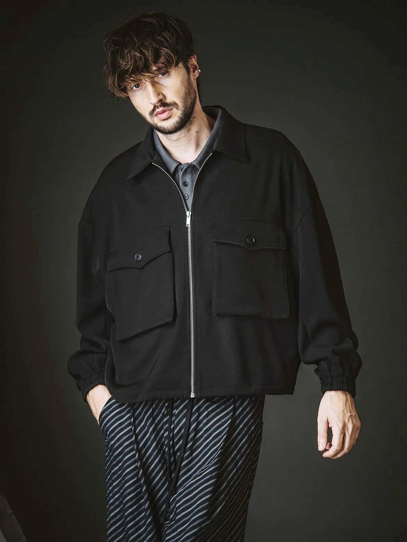 WポケットZIP-BLZ / ブラック【NO ID.】