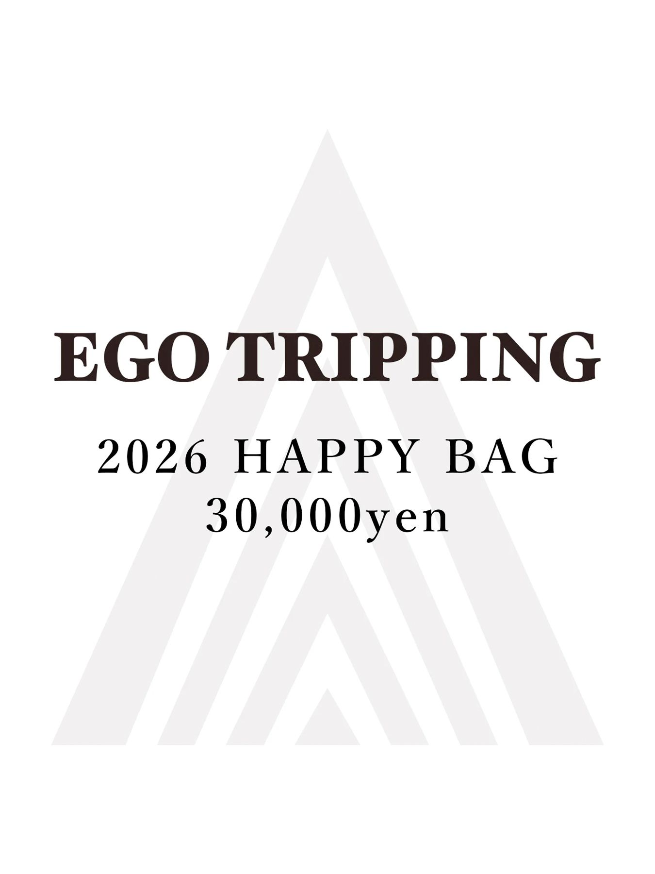 10万円相当福袋EGO TRIPPING  ★HAPPY BAG  2026
