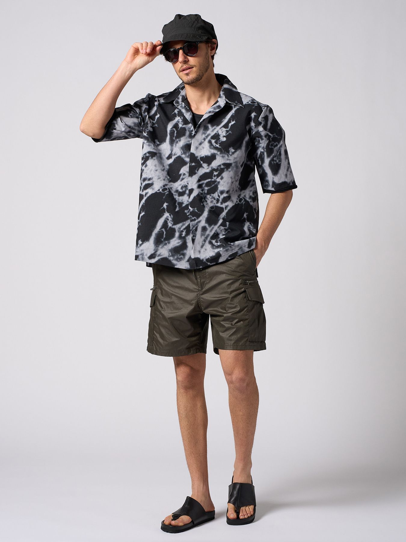 【予約品 1月25日(日) 締切】skipper shirt H/S / スキッパー ハーフスリーブシャツ / モノプリント
