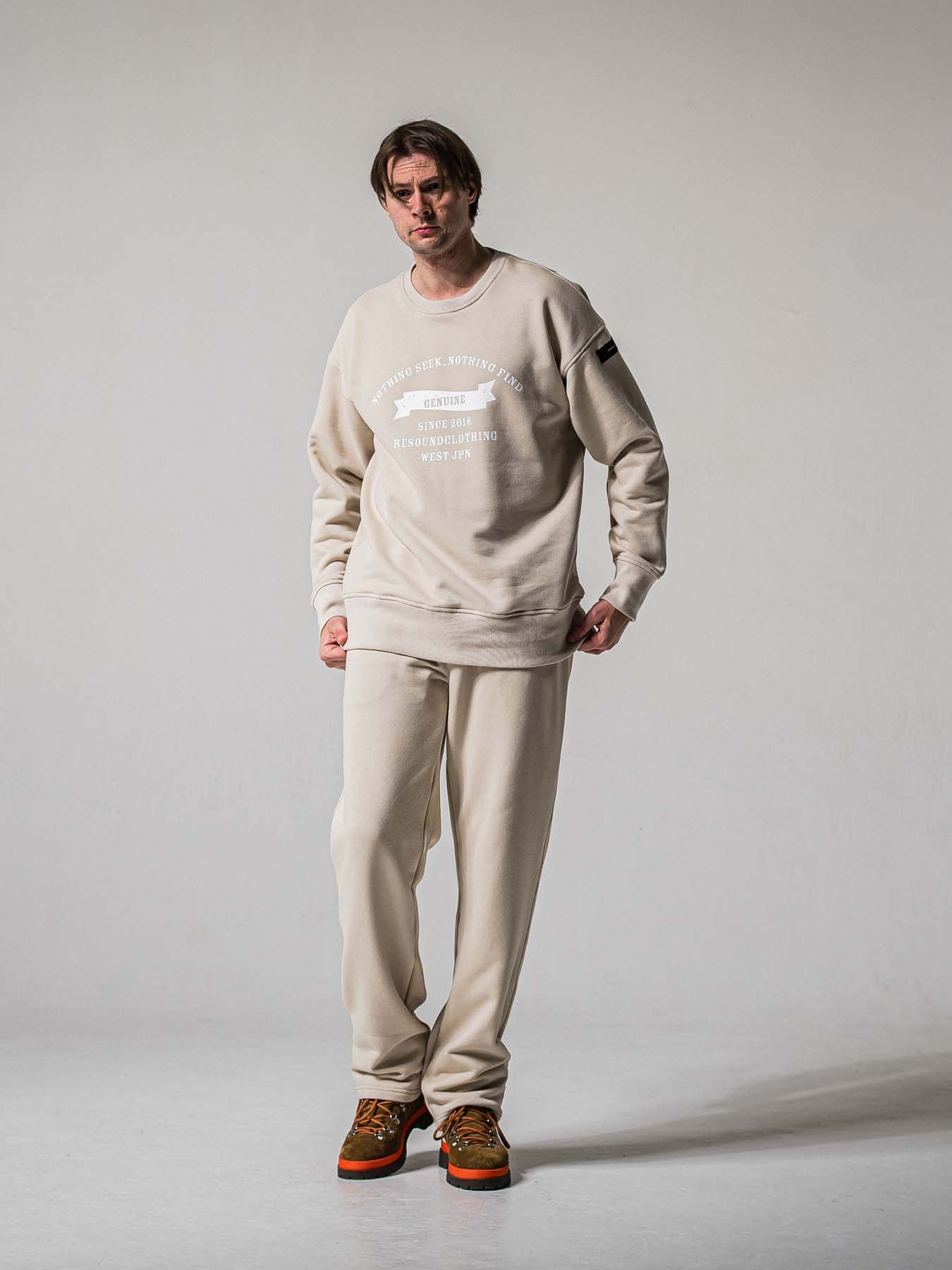 【予約品 11月16日(日) 締切】HF URAKE WIDE TUCK PANTS / 裏毛 セミワイドシルエット ワンタック イージーパンツ / グレージュ