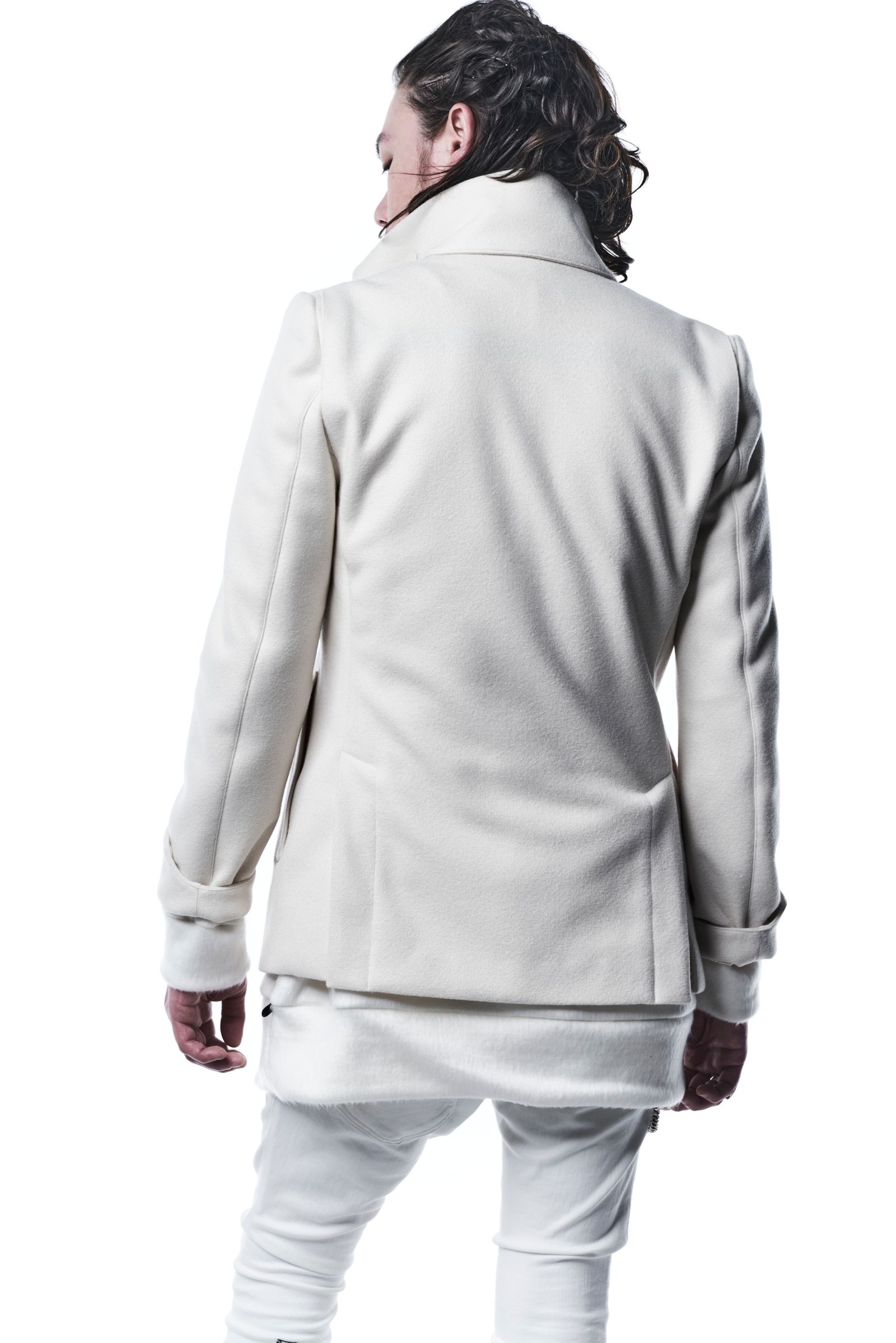 《予約品》 NapoleonJacket ジャケット KnitMelton / Ivory 【kiryuyrik】 10月入荷予定