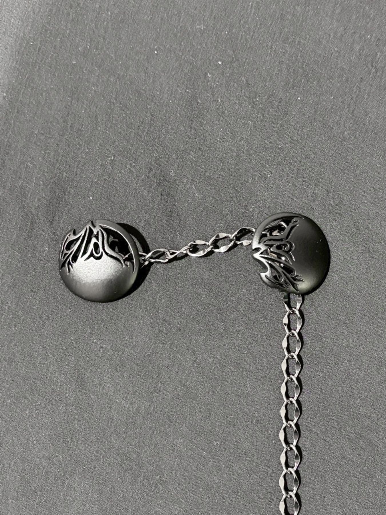 【予約品 1月4日(日) 締切】Goth Jacket / ゴスジャケットチェーン付きボタン  / グレー