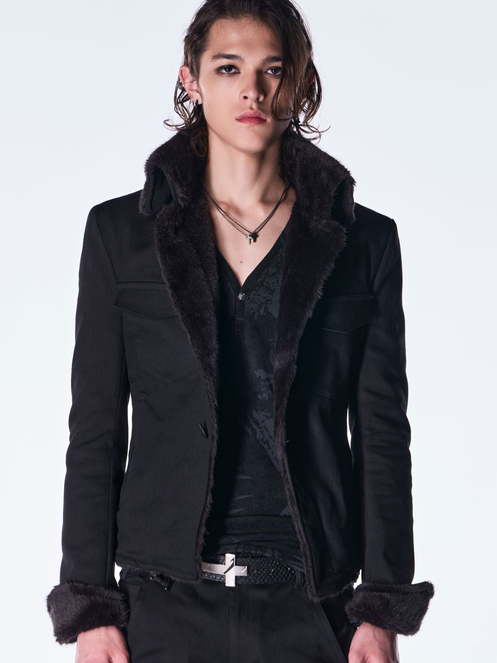 【予約品 6月29日(月) 締切】Denim Napoleon Blouson / デニム ナポレオンブルゾン / ブラック