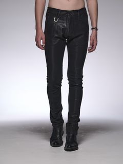 CoatingHighTensionJersey SkinnySlacks / コーティングスキニースラックス / ブラック