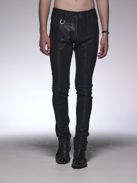 CoatingHighTensionJersey SkinnySlacks / コーティングスキニースラックス / ブラック