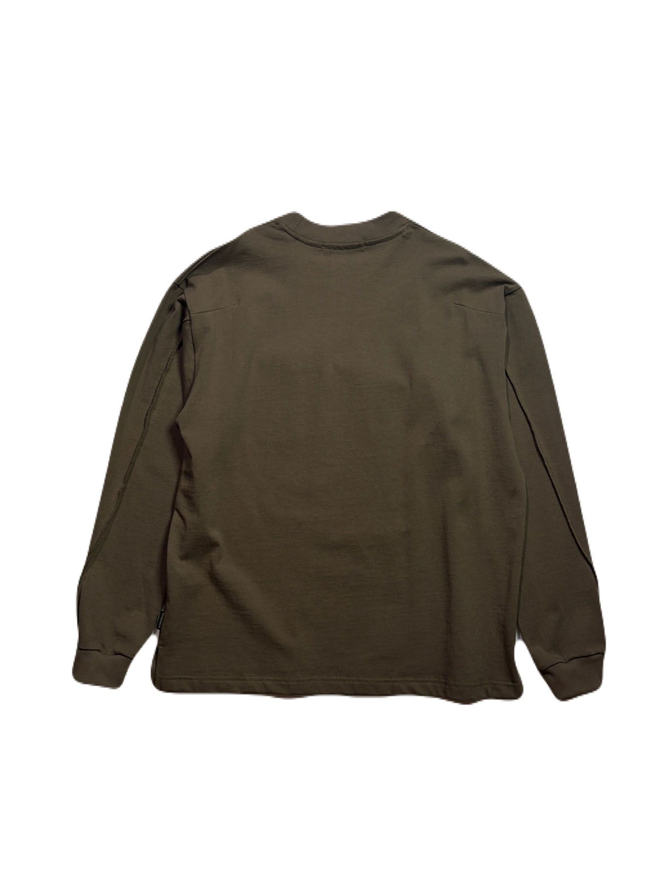 【予約品 3月9日(月) 18:00 締切】POCKET L/S T CRY / クリスタルクロスガン ポケット ミドルハイネックロンT / カーキ