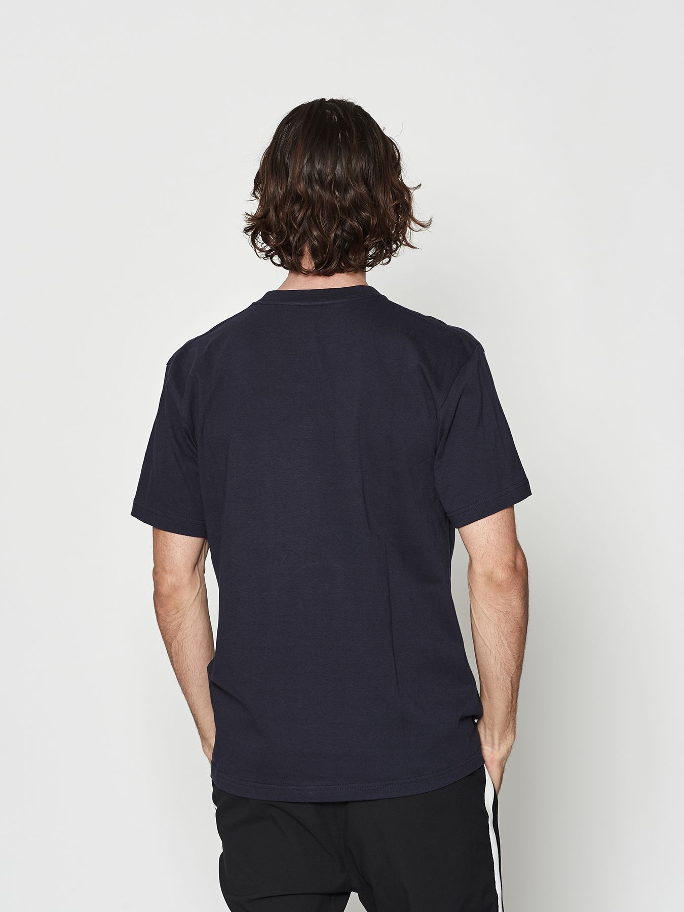 【予約品 10月9日(木) 締切】muta  Mesh Trimming Pocket Tee / Tシャツ / ネイビー【Acanthus × muta MARINE】