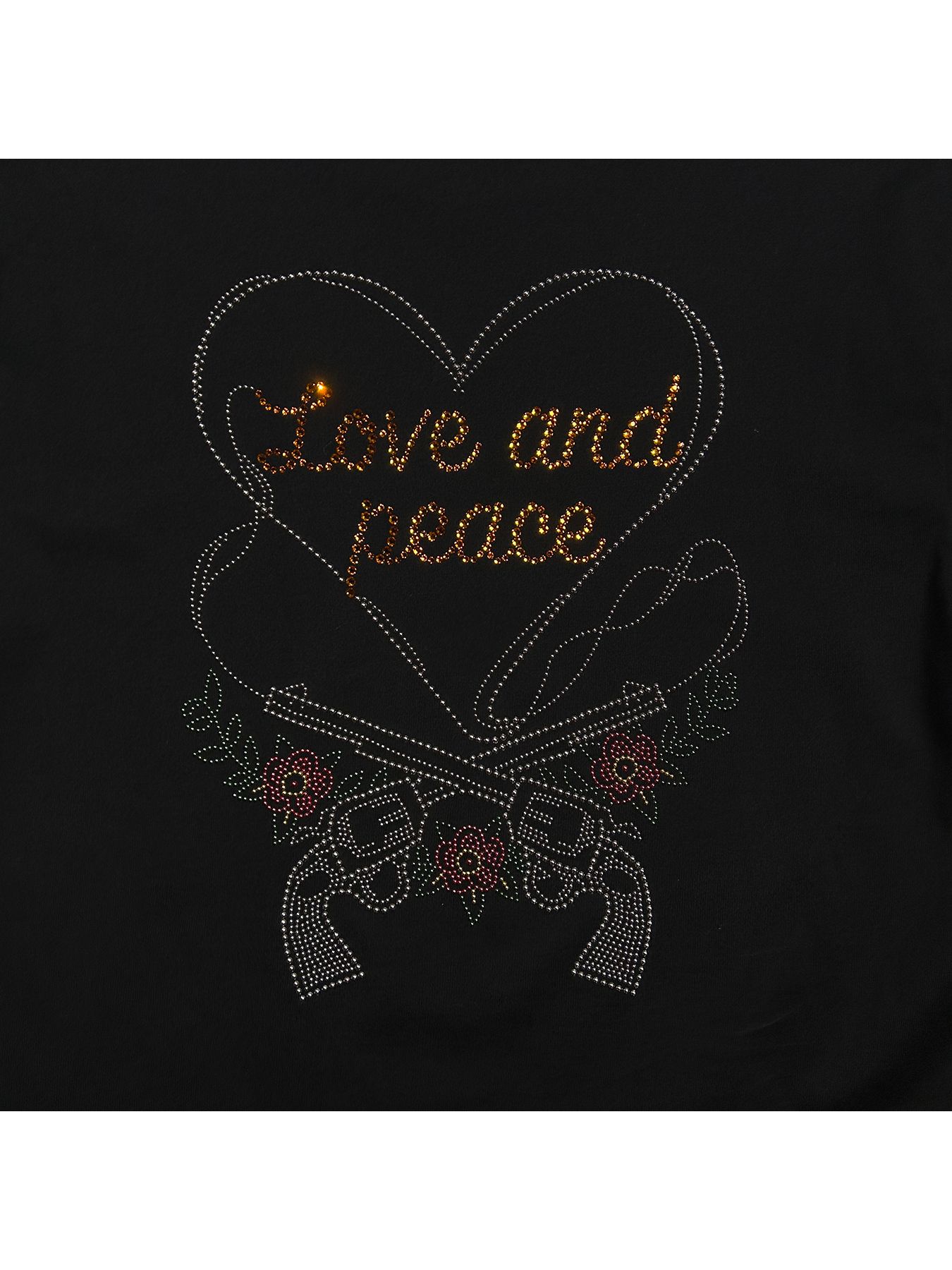 【予約品 8月10日(日) 締切 】WOMENS HEART CROSSGUN T / ハートクロスガン Tシャツ / ブラック