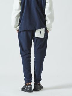 muta Stretch Fleece Pant / フリースパンツ/ ネイビー・ホワイト 【Acanthus×muta】