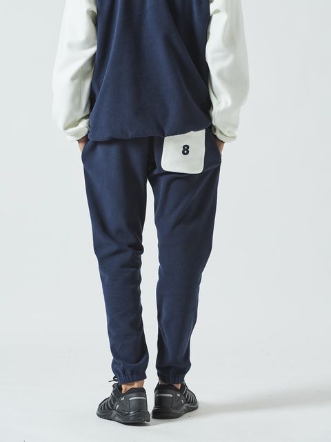 muta Stretch Fleece Pant / フリースパンツ/ ネイビー・ホワイト 【Acanthus×muta】