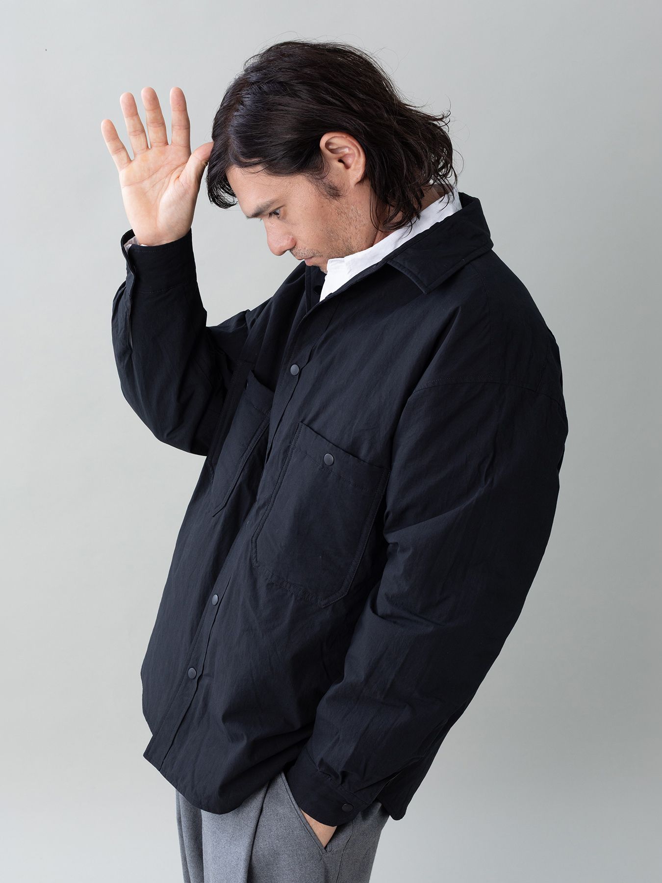 【予約品 5月6日(水) 締切】FLIPPADDING-SHIRTS / リバーシブルシャツ / ブラック×ブラック