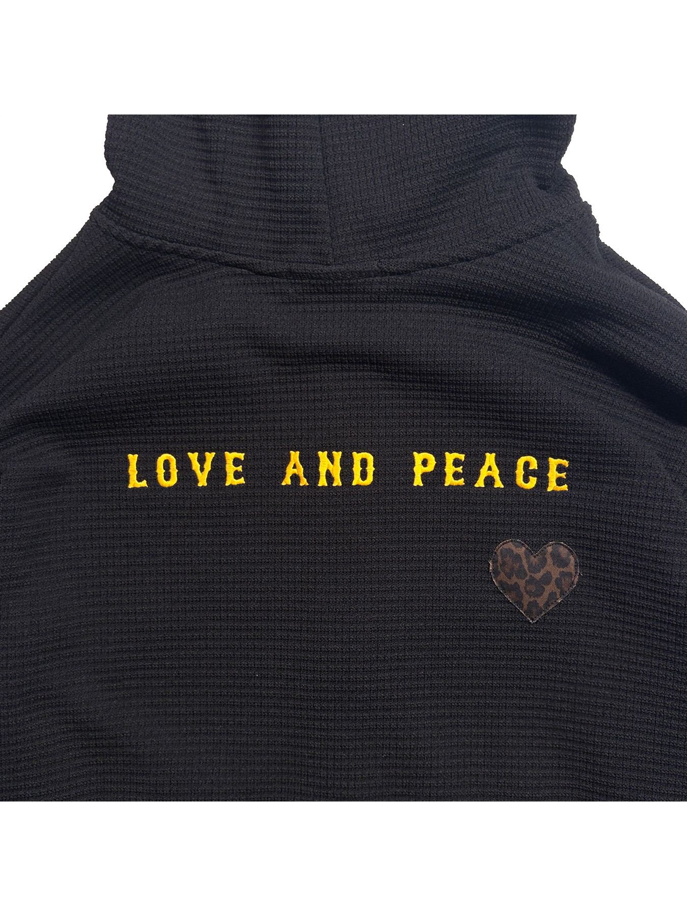 【予約品 3月9日(月) 18:00 締切】PATCH WAFFLE HOODIE / レザーパッチ ビッグワッフル ジップフーディ  / ブラック