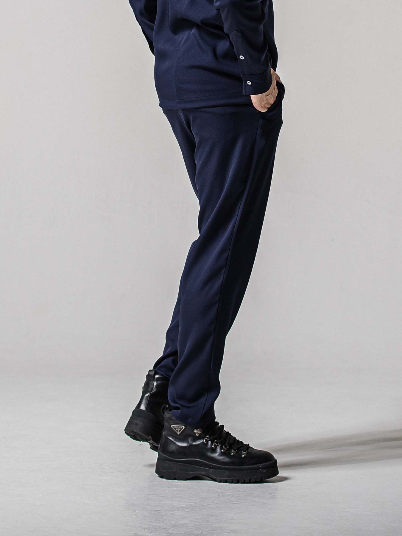 【予約品 11月16日(日) 締切】PAT WIDE EASY PANTS / ワイドイージースラックス / ネイビー