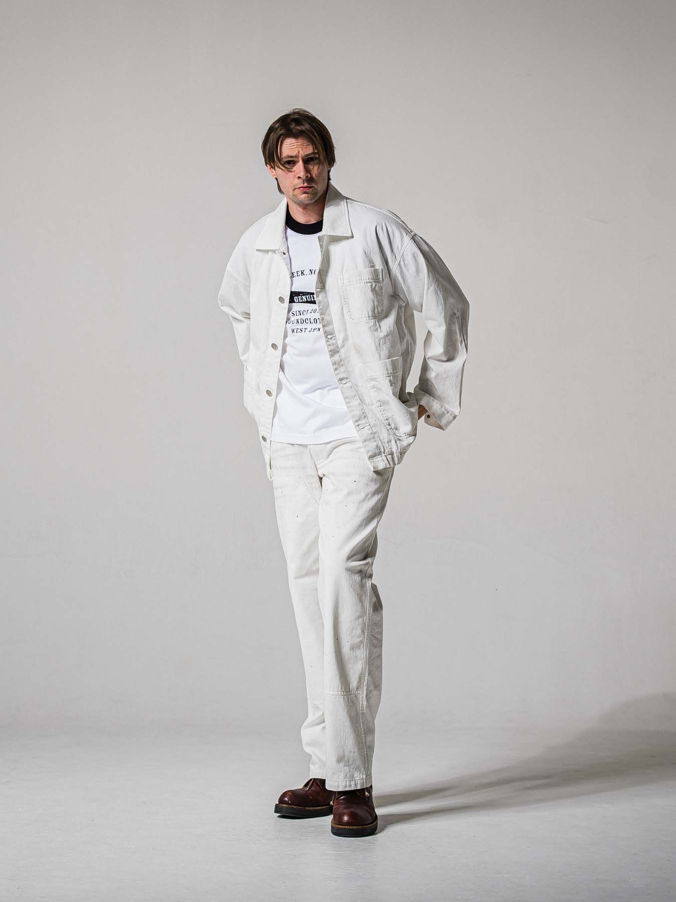 【予約品 11月16日(日) 締切】COLLEGE RAGLAN OVER TEE / カレッジロゴ ラグランスリーブ オーバーTシャツ / ホワイト×ブラック