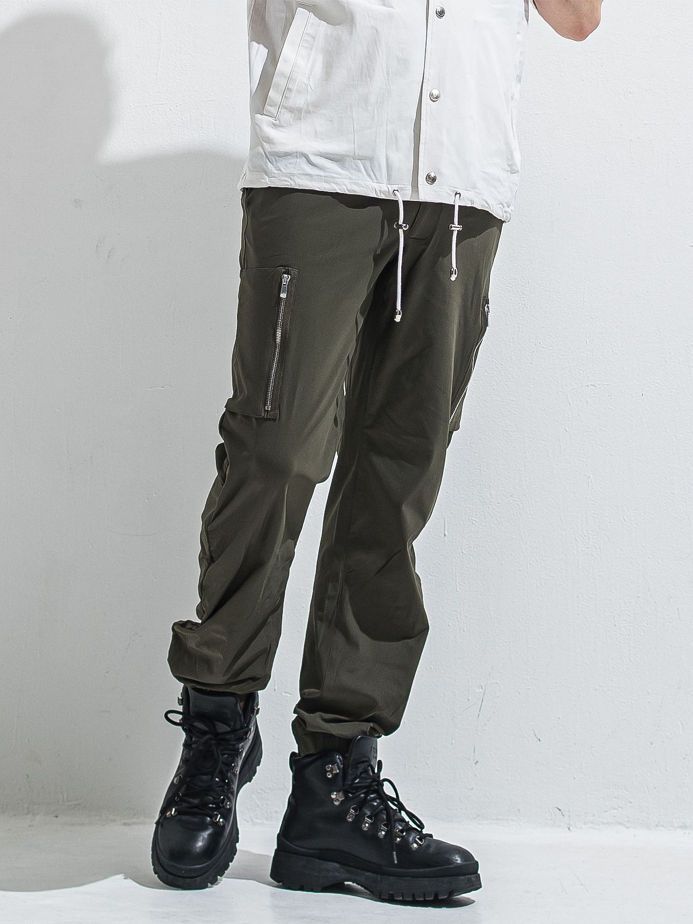 【予約品 2月15日(日) 18:00 締切】DAVID NYLON CARGO PANTS/ ミリタリーナイロンカーゴパンツ / カーキ